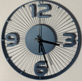Large 3D Printed Modern Wall Clock – Minimalist Open Frame Designer Clock (Approx. 22 cm Size)