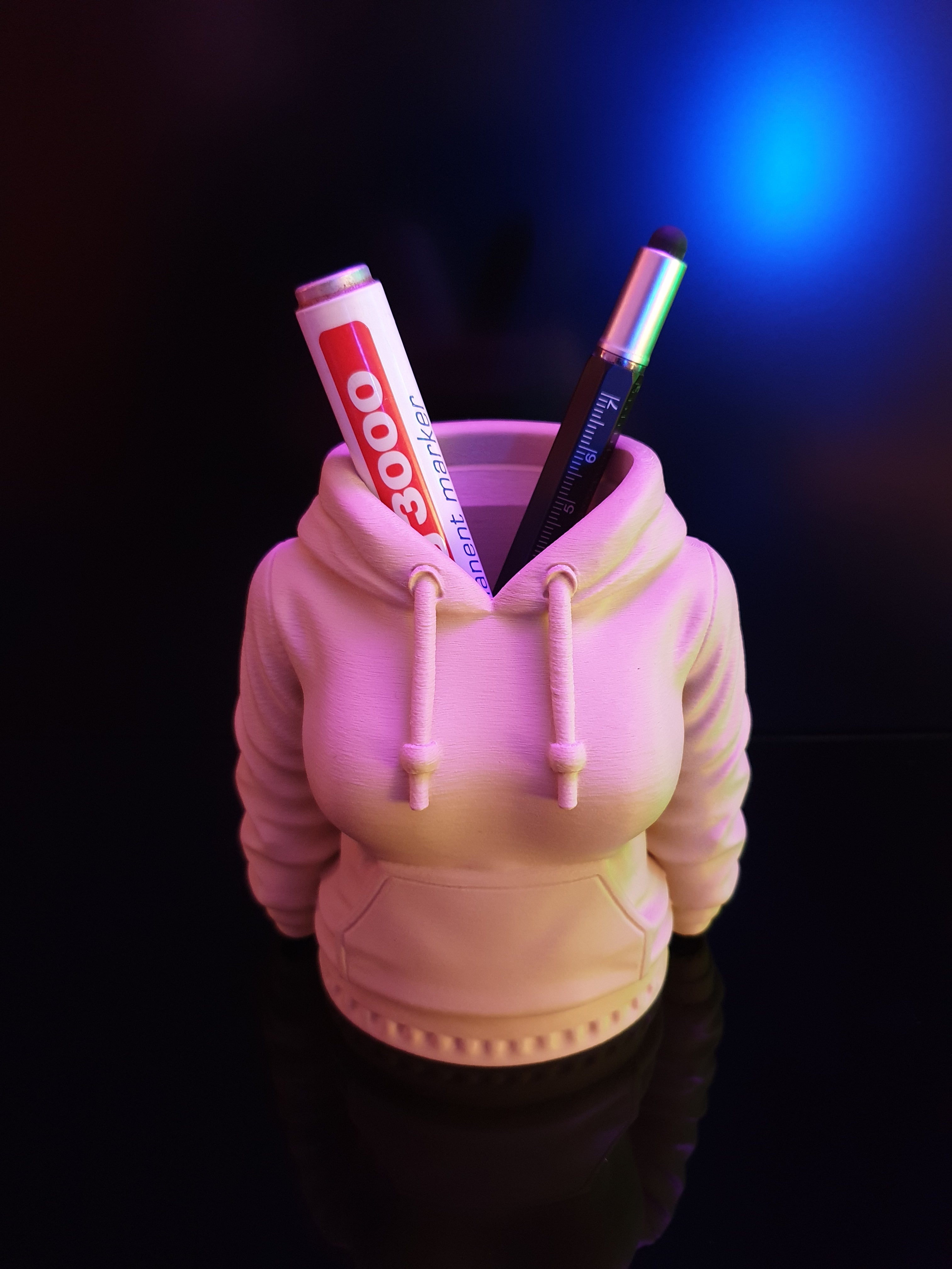 Trendy Hoodie Pen Holder – Aesthetic 3D Printed Desk Organizer (Multiple Colors Available)
