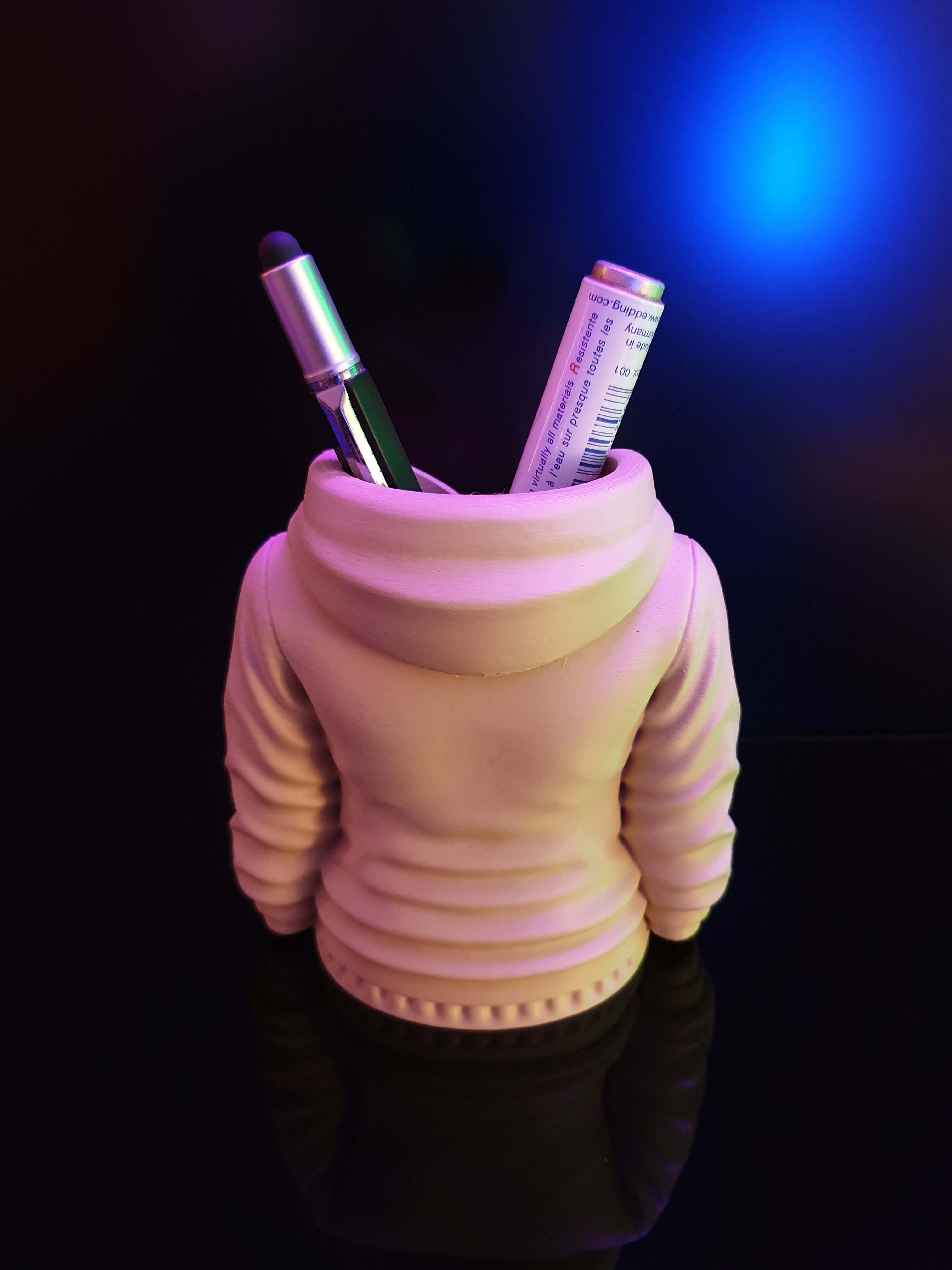 Trendy Hoodie Pen Holder – Aesthetic 3D Printed Desk Organizer (Multiple Colors Available)