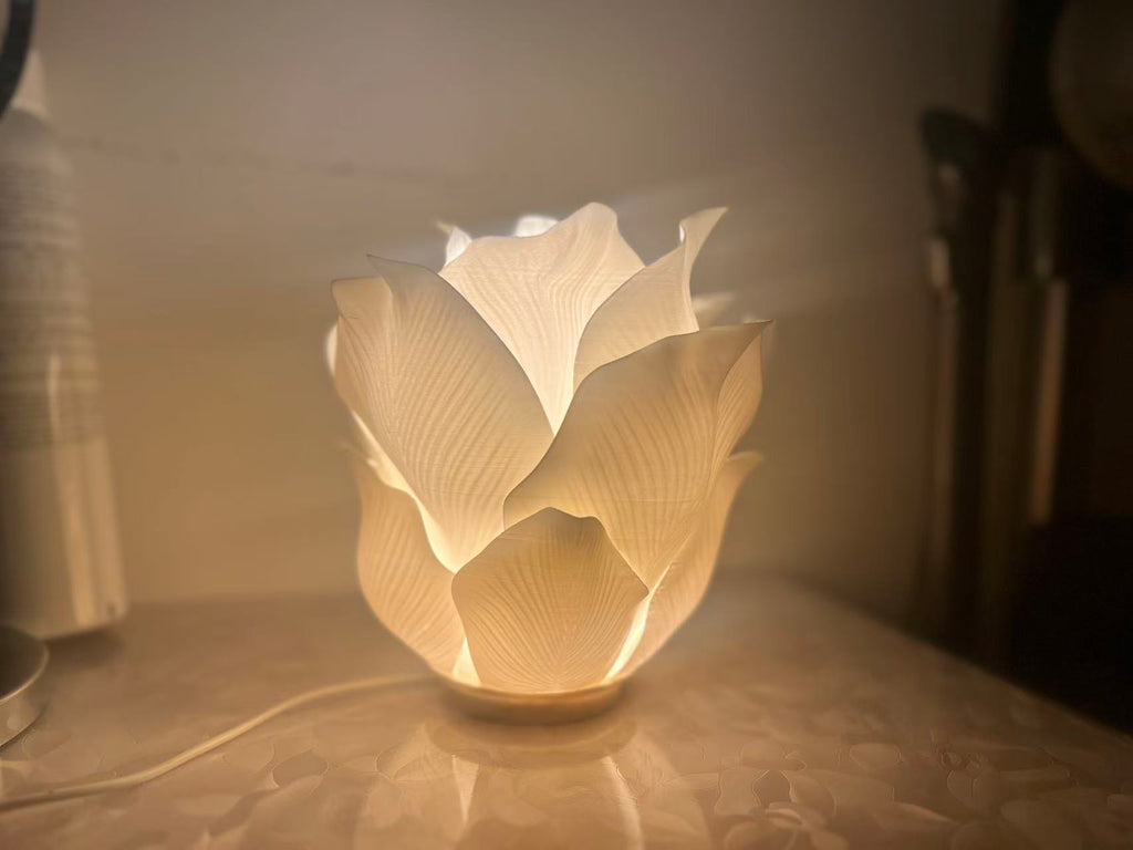 Elegant Lotus Petal LED Table Lamp – Warm Ambient Bedside Night Light