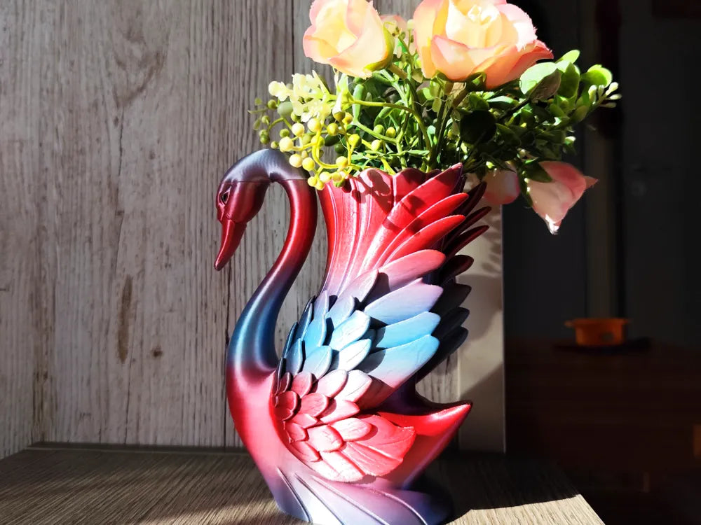 7Art 3D – Elegant Swan Bloom Vase