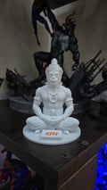 Meditating Lord Hanuman Statue – 3D Printed Hanuman Idol with Ram Naam for Home Temple, Spiritual Decor & Meditation