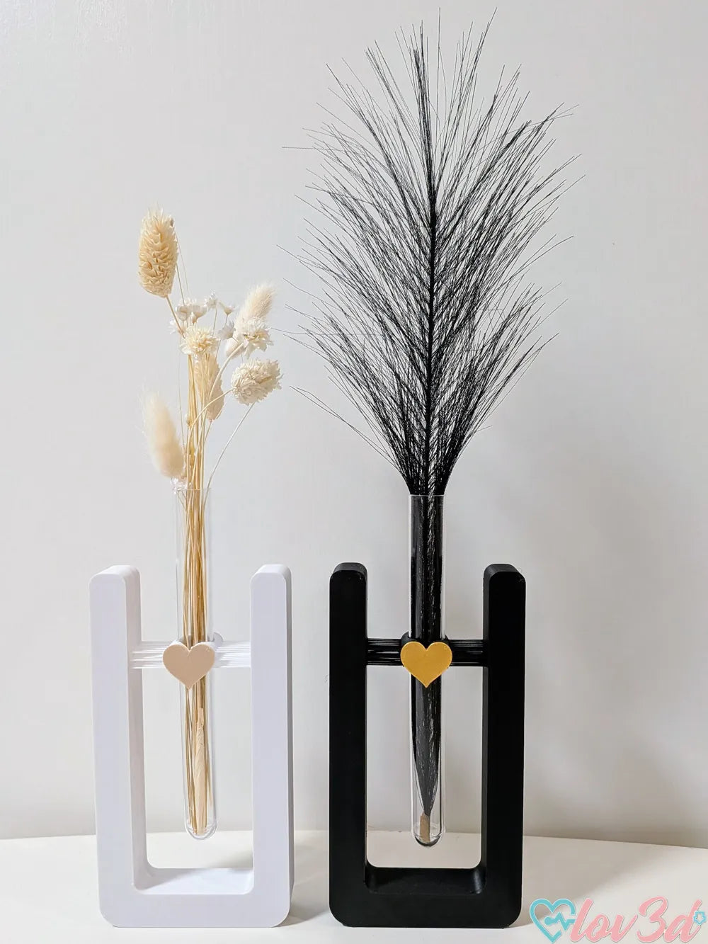 7ART 3D – Nordic Heart Frame Test Tube Vase