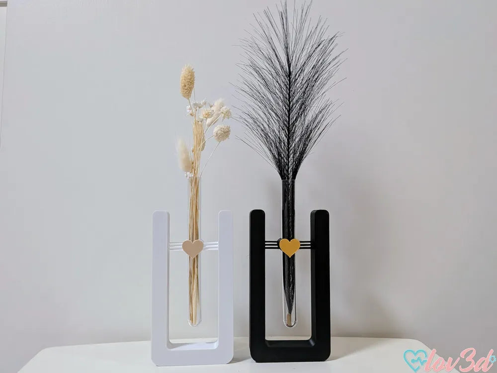 7ART 3D – Nordic Heart Frame Test Tube Vase