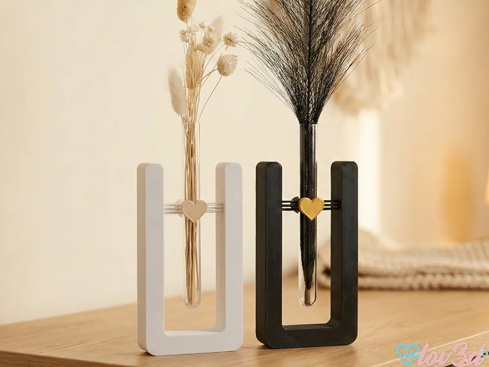 7ART 3D – Nordic Heart Frame Test Tube Vase