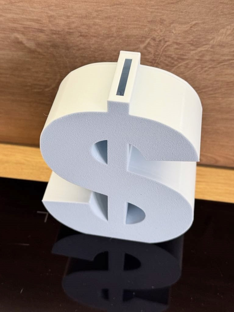 Dollar Sign Money Bank – Modern $ Shaped Savings Box