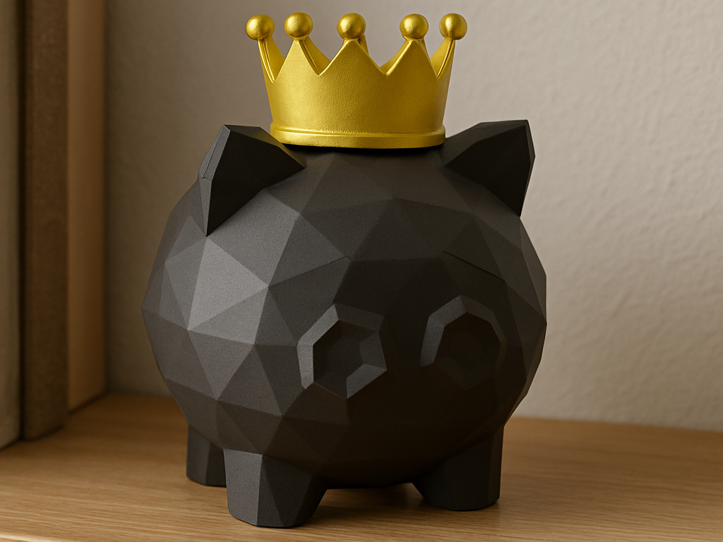 The Crowned Savings King – Modern Piggy Bank