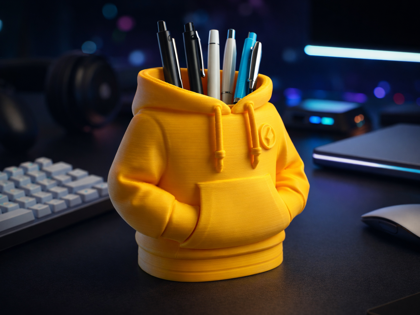 Creative Hoodie Pen Holder – 3D Printed Desk Organizer for Study & Office