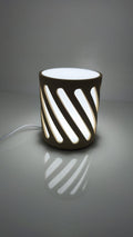 Modern Spiral Cut LED Table Lamp – Minimalist Warm Glow Bedside Light