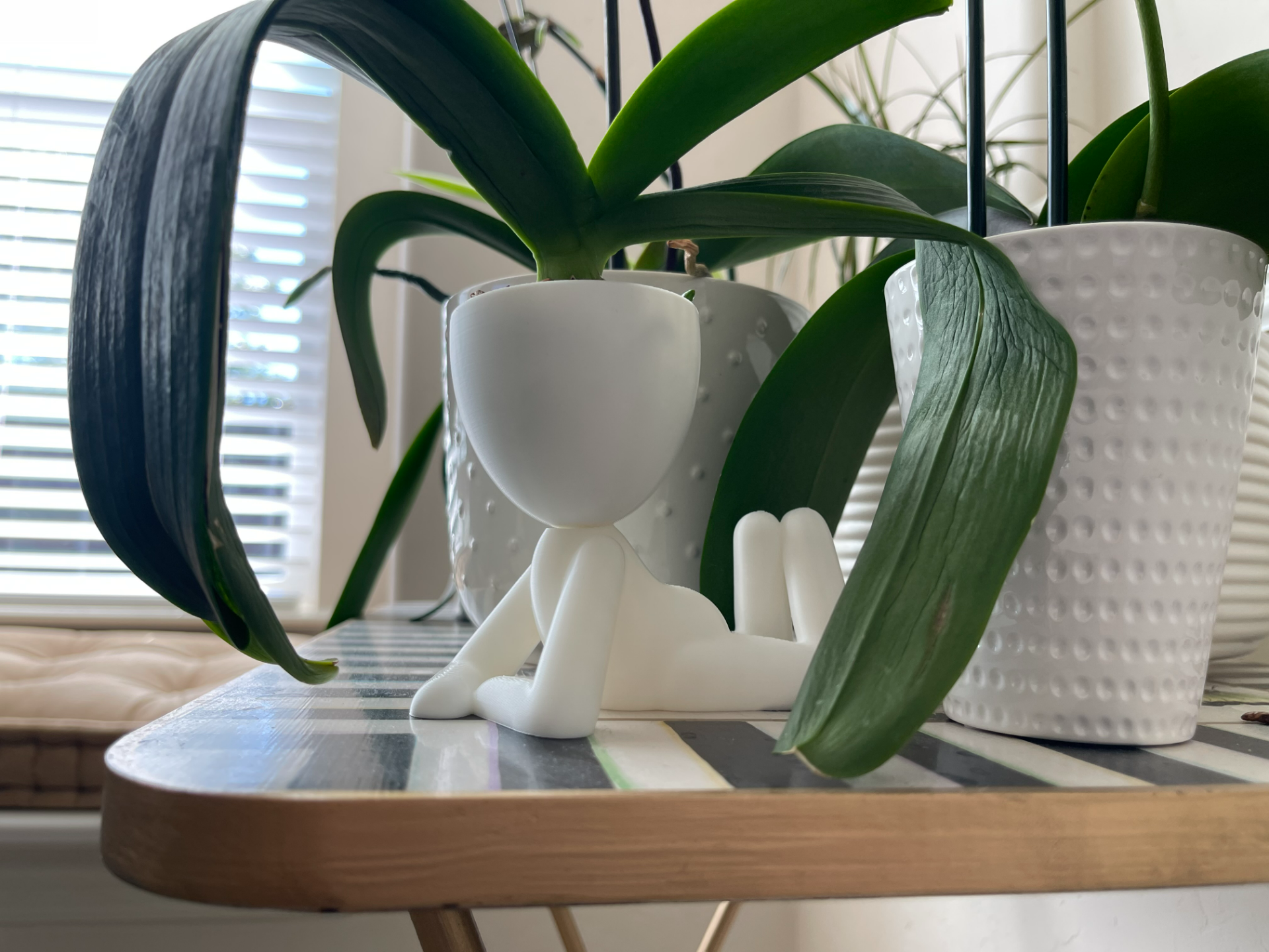 Relaxing Human Shape Planter Pot – Modern Decorative Plant Holder