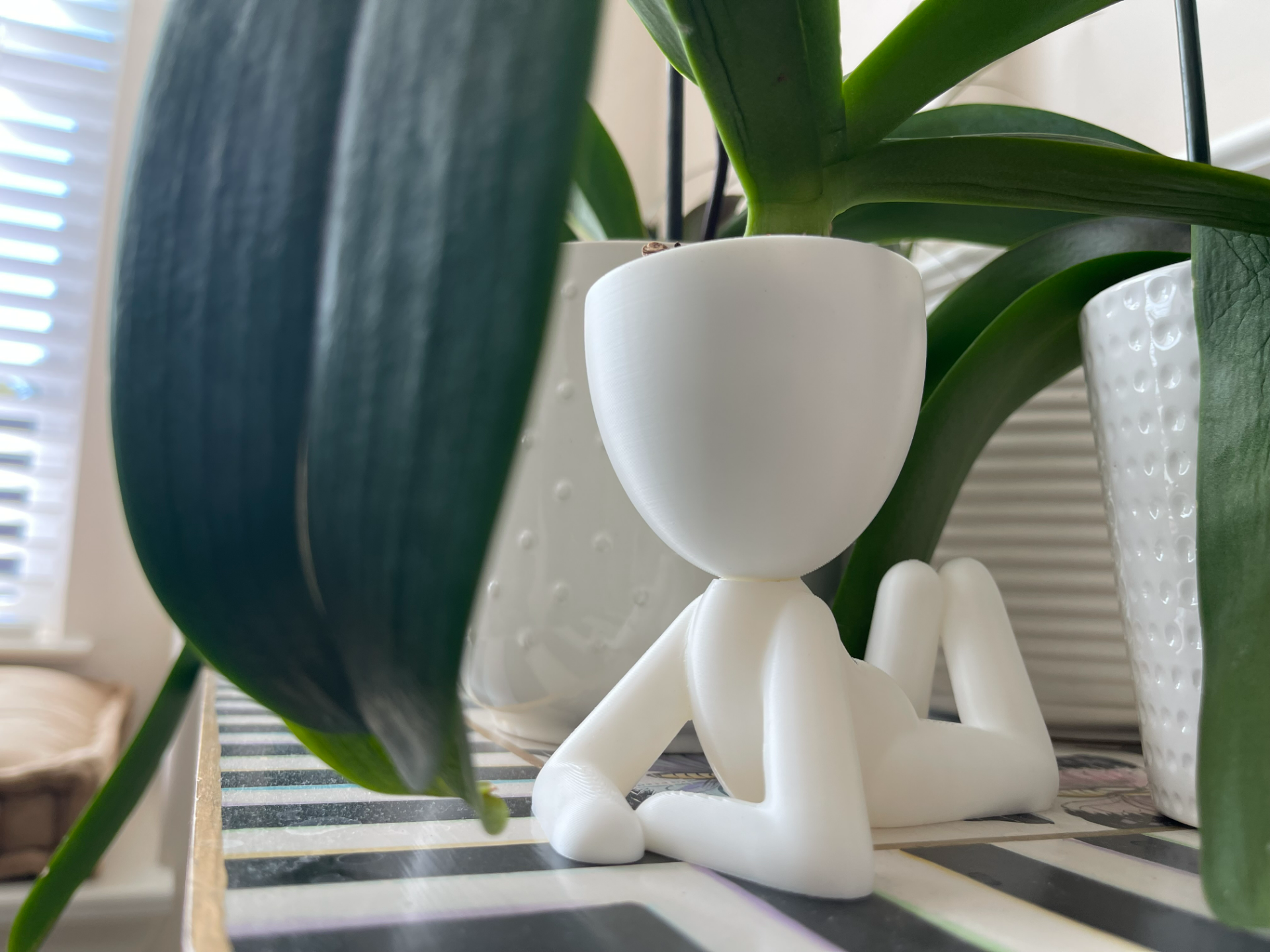 Relaxing Human Shape Planter Pot – Modern Decorative Plant Holder