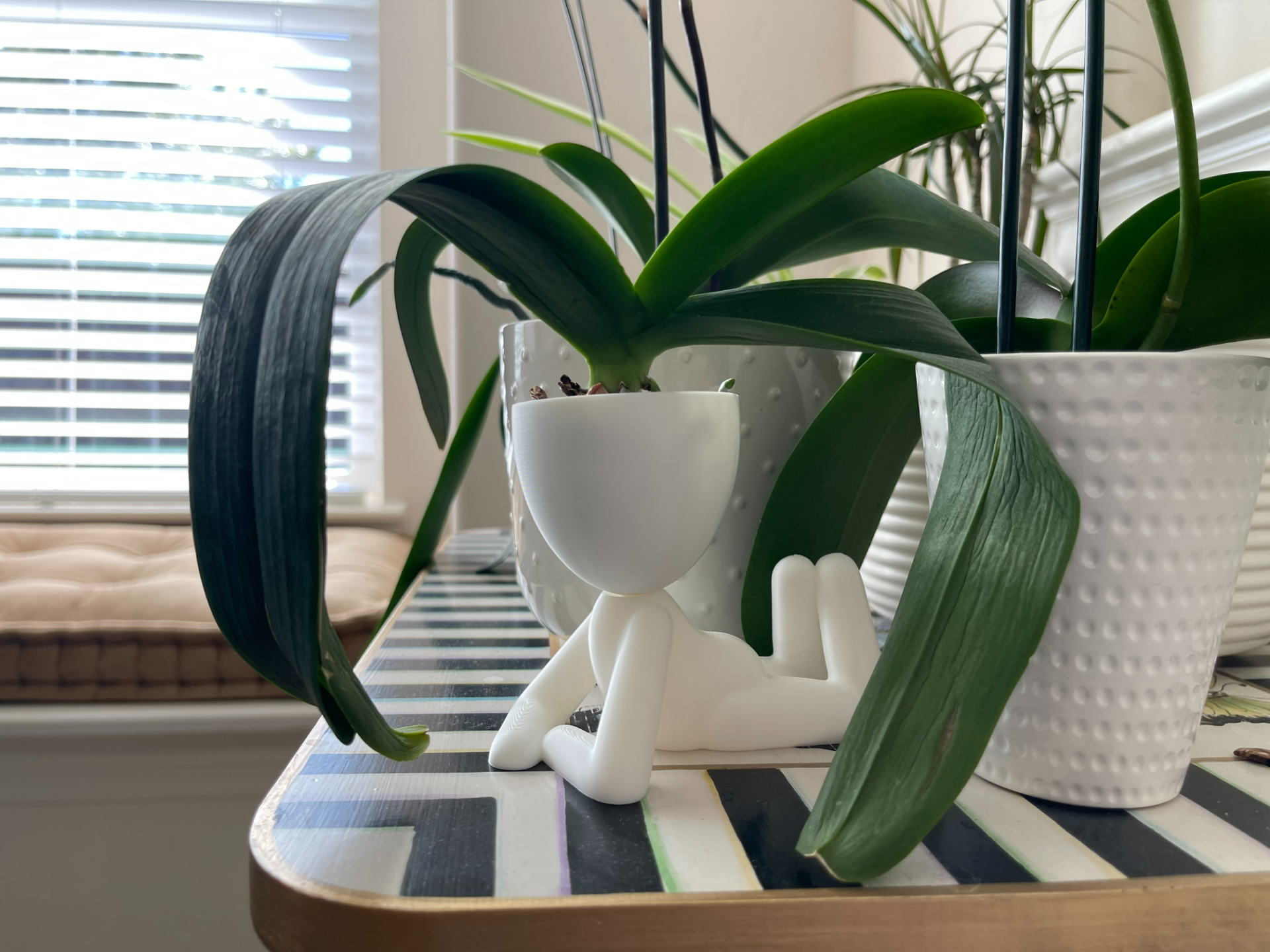 Relaxing Human Shape Planter Pot – Modern Decorative Plant Holder