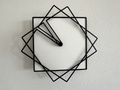 Modern 3D Printed Geometric Wall Clock – Minimalist Black Designer Clock (Approx 18 to 22 cm Size)