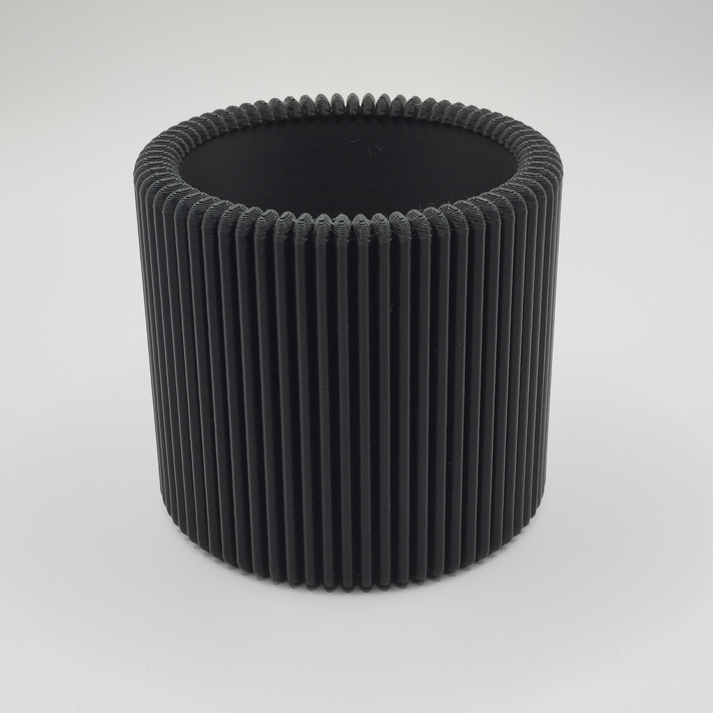 Sevenart3D Matte Black Ribbed Pencil Holder – Premium Executive Desk Organizer