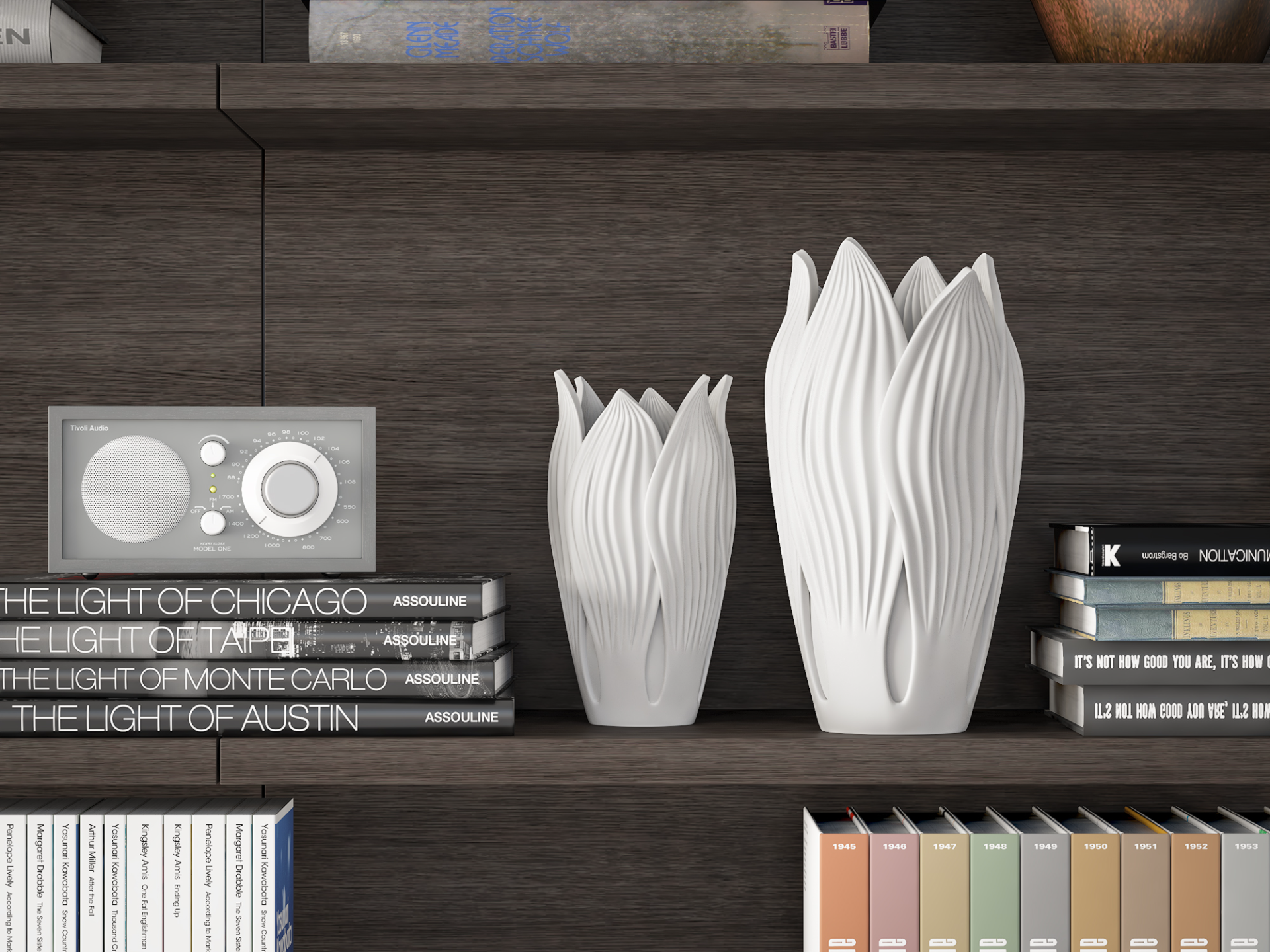 Sevenart3D Leaves Design Vase – Modern Decorative Flower Vase for Home Décor
