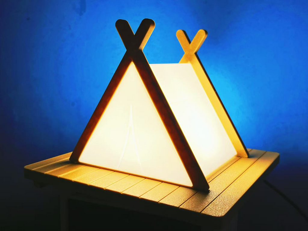 Kids Teepee Tent LED Night Lamp – Cozy Warm Glow Decorative Table Light