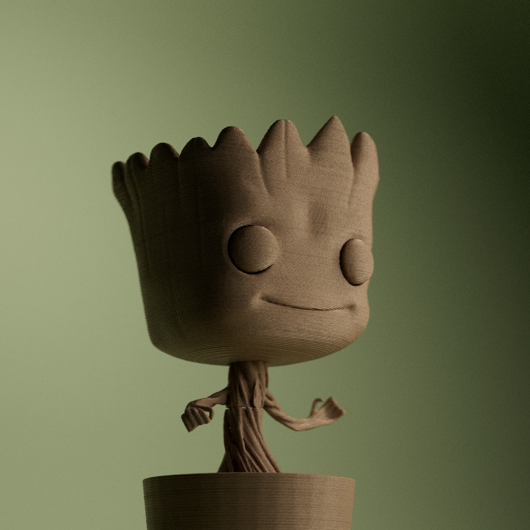 Cute Groot Planter Pot – Baby Tree Character Succulent Planter | Fun Desk Plant Holder