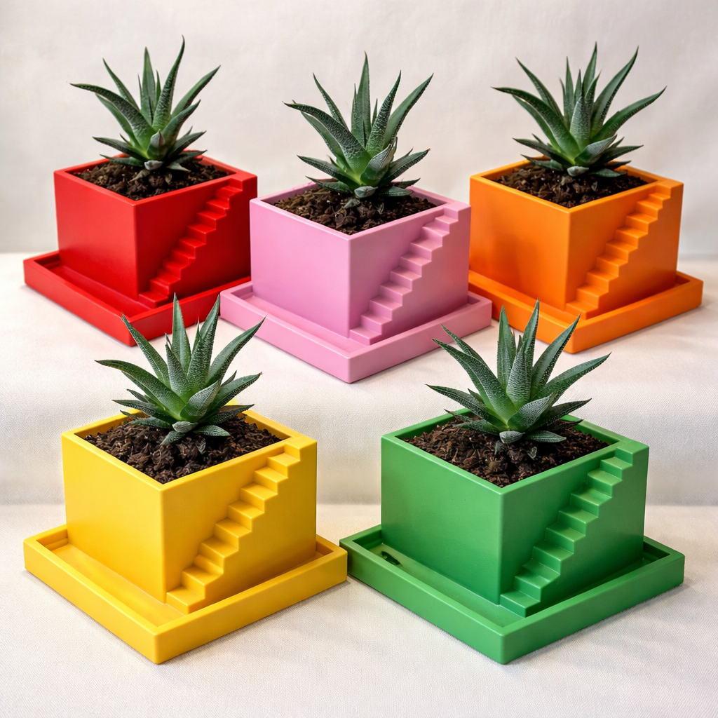 7ART 3D Modern Staircase Planter Pot