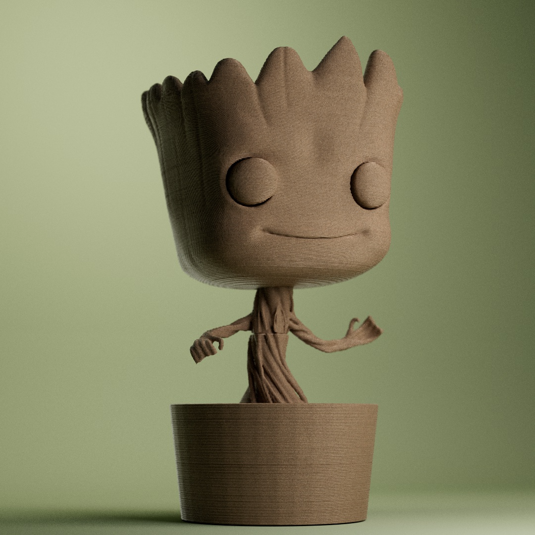 Cute Groot Planter Pot – Baby Tree Character Succulent Planter | Fun Desk Plant Holder