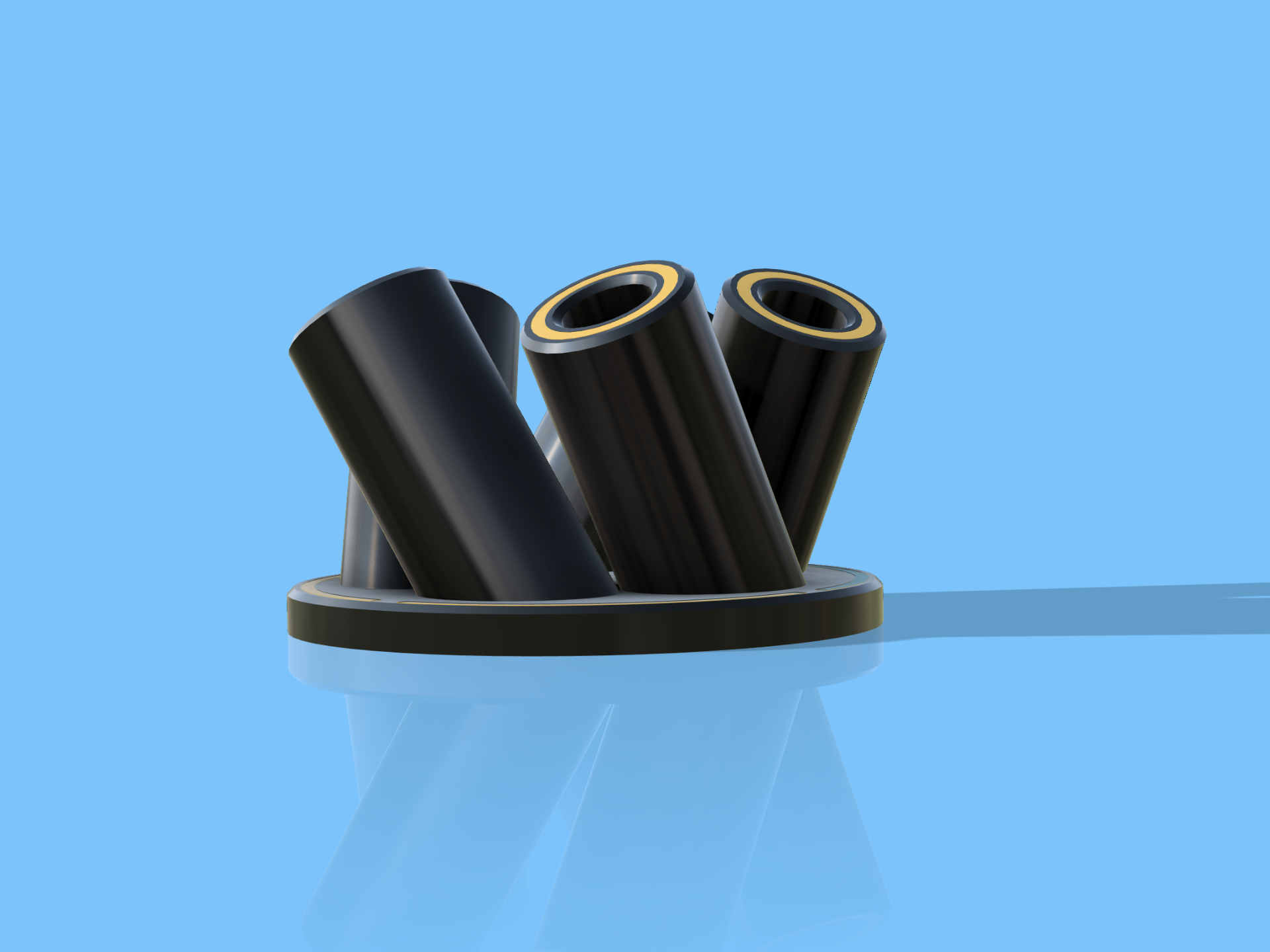 Futuristic Multi-Tube Pen Holder – Modern 3D Printed Desk Organizer