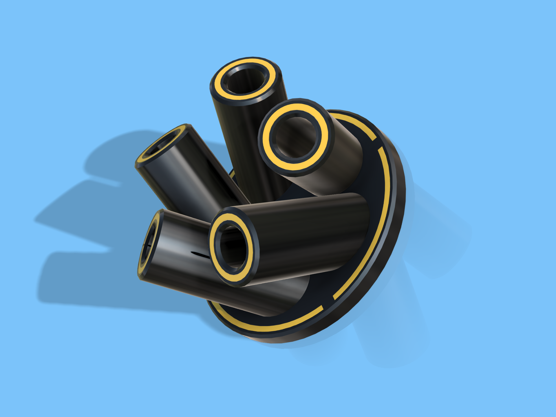 Futuristic Multi-Tube Pen Holder – Modern 3D Printed Desk Organizer